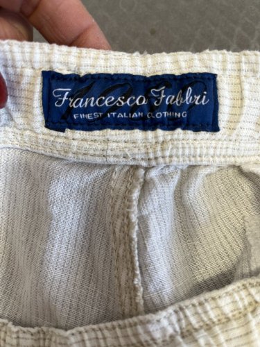 Lněné kalhoty Francesca Fabbri 100 % len