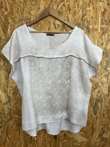 Oversize tunika Made in Italy 100 % len