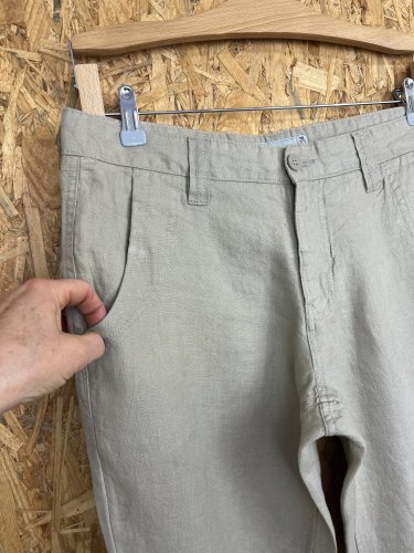 Lněné kalhoty Angelo Litrico 100 % len