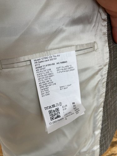 Pánské sako Carl Gross 47 % vlna 25 % len 28 % bavlna