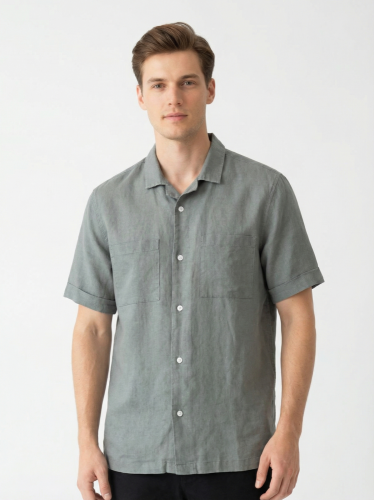 Přírodní košile H&M 55 % len 45 % bavlna