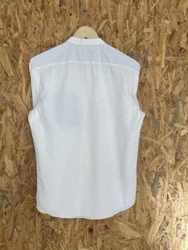 Přírodní košile PULL&BEAR 86 % bavlna 14 % len