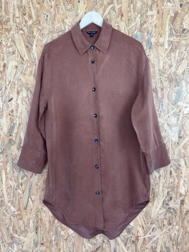 Košilové šaty Massimo Dutti s podílem bavlny a hedvábí