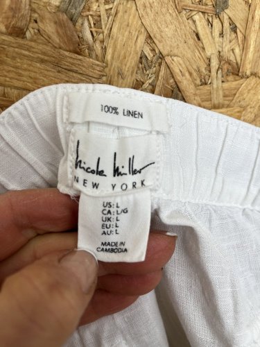 Široké kalhoty Nicole Miller 100 % len