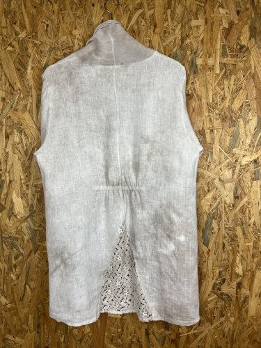 Lněný kardigan Made in Italy 100 % len