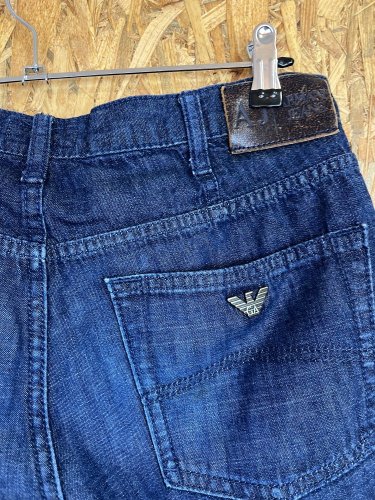 Pánské džíny Armani jeans s podílem lnu a bavlny