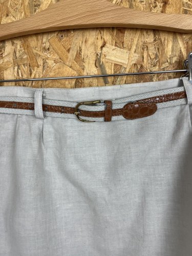 Přírodní sukně Miss Helen 55 % len 45 % bavlna