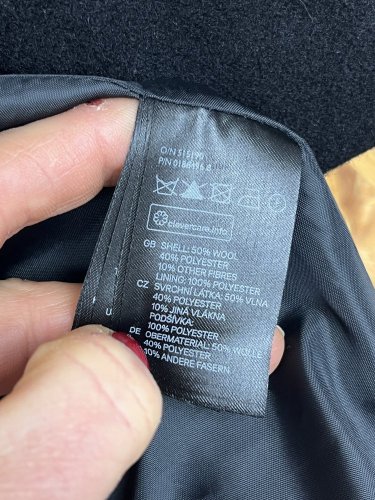 Vlněný kabát H&M 50 % vlna