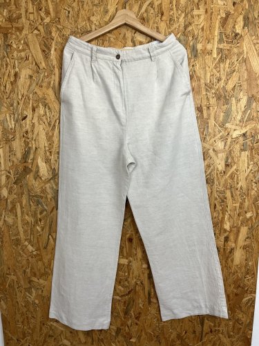 Přírodní kalhoty Basicapparel 51 % len 49 % bavlna