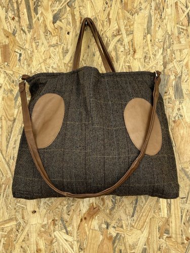 Luxusní kabelka Handmade 100 % kašmír a 100 % kůže