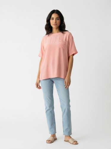 Oversize hedvábná tunika Pscollection 100 % hedvábí