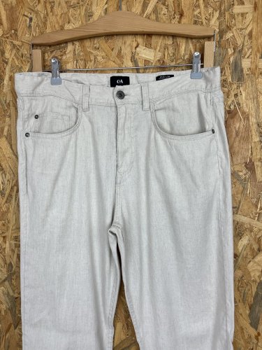 Pánské kalhoty C&A 62 % len 36 % bavlna