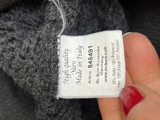 Zimní čepice Made in Italy 30 % vlna