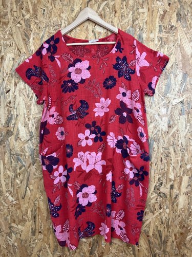 Přírodní šaty Made in Italy 70 % bavlna 30 % len