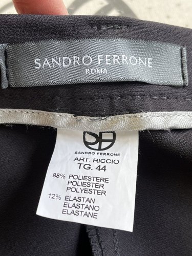 Námořní business kalhoty Sandro Ferrone 89 % polyester