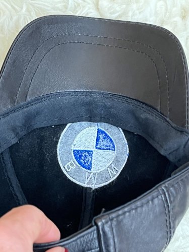 Kožená kšiltovka BMW 100 % kůže
