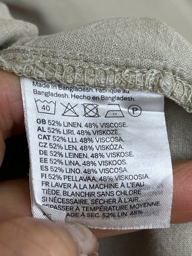 Lněná košile H&M 52 % len 48 % viskoza