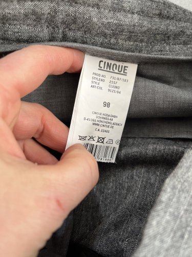 Pánské kalhoty Cinque 32 % vlna 33 % viskoza