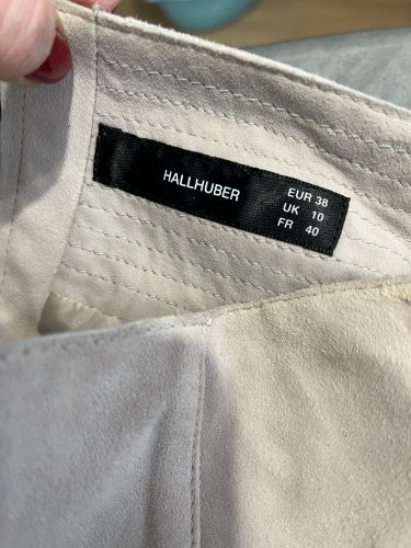 Kožená sukně Hallhuber 100 % kůže