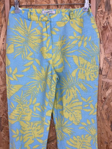 Lněné kalhoty Jacqueline Riu 100 % len