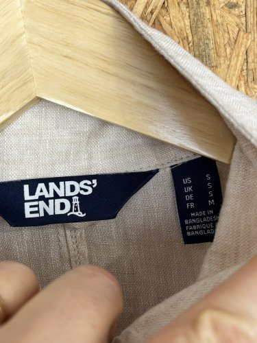 Lněný kabát Lands`End 100 % len