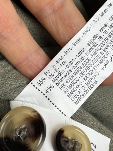 Prodloužené sako ZARA 55 % len 45 % bavlna