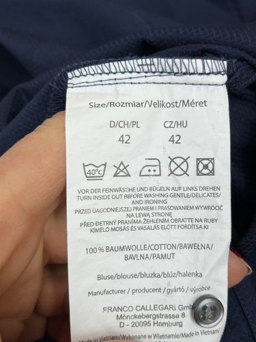 Námořní košile Franco Callegari 100 % bavlna