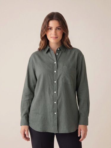 Lněná košile H&M 100 % len