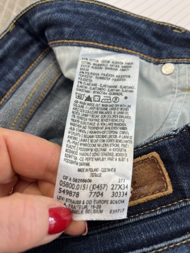 Skinny džíny Levis 92 % bavlna