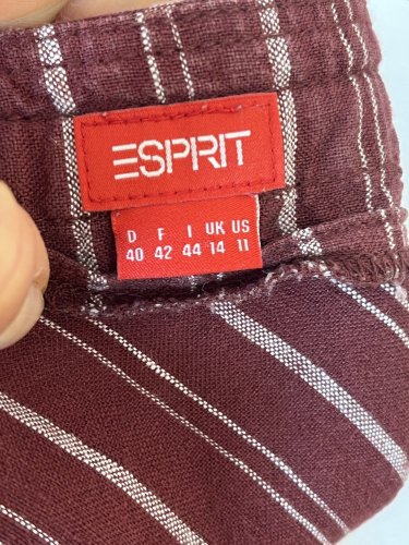 Lněná sukně Esprit 100 % len