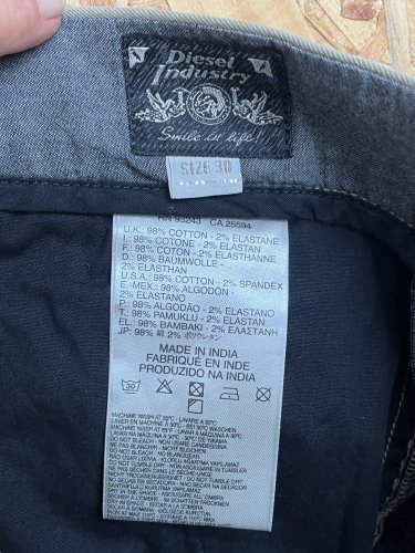 Pánské kalhoty Diesel 98 % bavlna