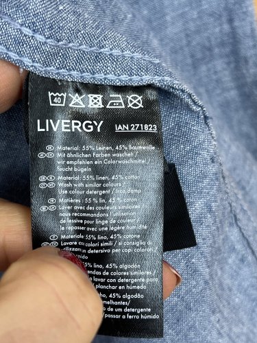 Pánská košile Livergy 55 % len 45 % bavlna