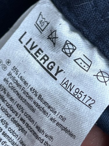 Pánské kalhoty Livergy 55 % len 45 % bavlna