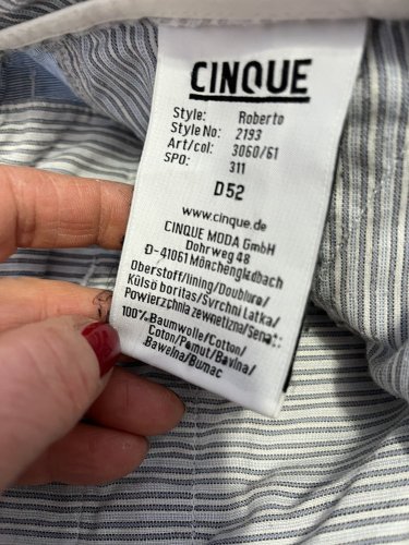Pánské kalhoty CINQUE 100 % bavlna