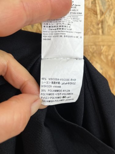 Černé šaty Benetton 65 % viskoza