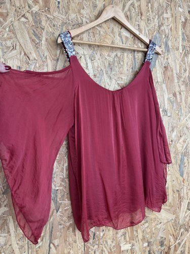 Hedvábná tunika Made in Italy 100 % hedvábí