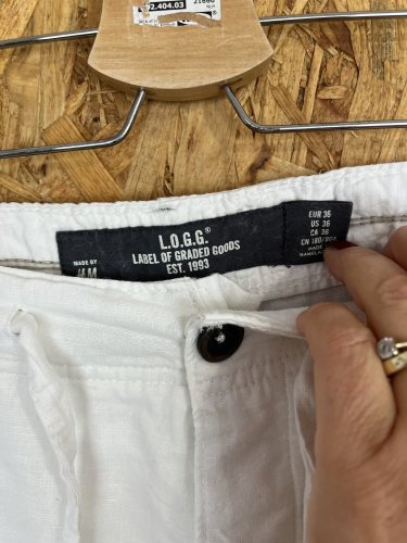 Pánské kalhoty H&M 55 % len 45 % bavlna