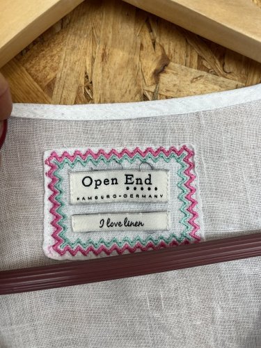 Lněná oversize tunika Open End 100 % len