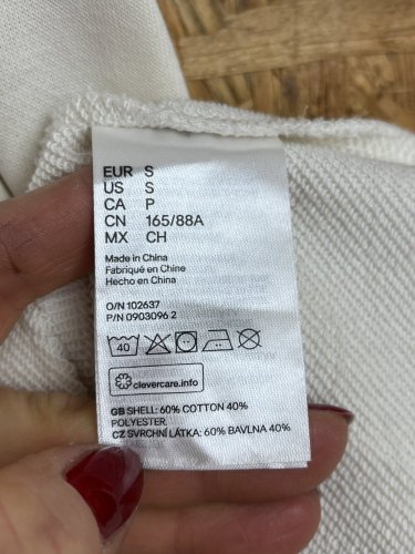 Teplákové šaty H&M 60 % bavlna