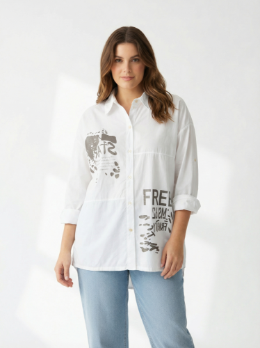 Oversize košile Made in Italy 100 % bavlna