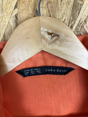 Prodloužená tunika ZARA s podílem bavlny a lnu