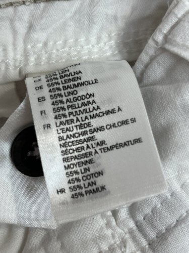 Pánské kalhoty H&M 55 % len 45 % bavlna