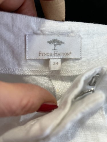 Lněné kalhoty Fynch Hatton 100 % len