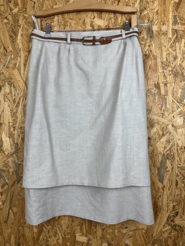 Přírodní sukně Miss Helen 55 % len 45 % bavlna