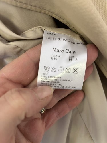 Nadčasový trenčkot Marc Cain 44 % bavlna 19 % len