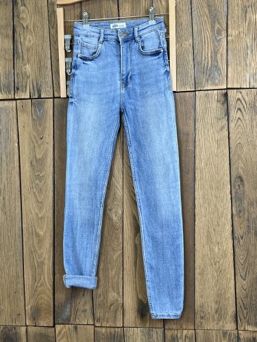 Skinny džíny s vysokým pasem ZARA s podílem bavlny a elastanu