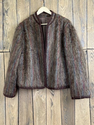 Luxusní oversize kabát Peter Hahn 50 % mohér 50 % vlna