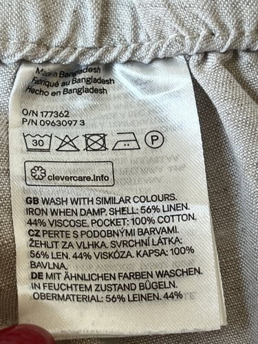 Oversize kalhoty H&M 56 % len 44 % viskoza
