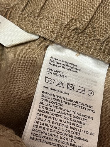 Lněné kraťasy H&M 100 % len