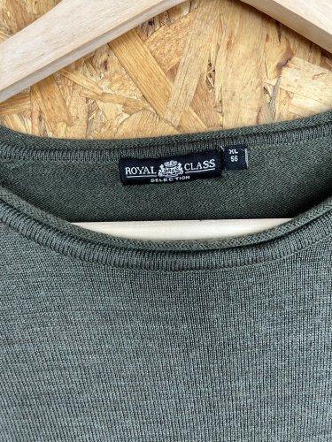 Pánský svetr Royal Class 51 % merino vlna 49 % bavlna